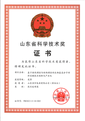 圣陽股份聯合申報項目榮獲山東省技術發明獎二等獎